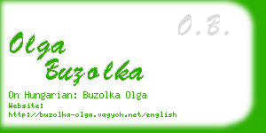 olga buzolka business card